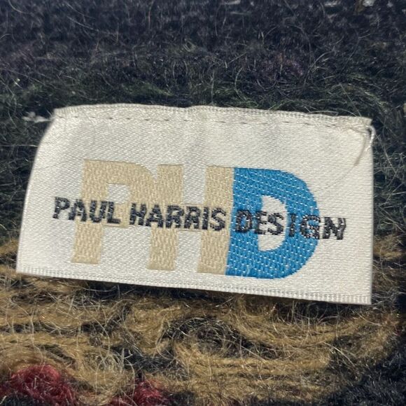 Paul Harris Design Women's Mohair Blend Knit Cardigan Sweater Multicolor XL - Picture 9 of 12